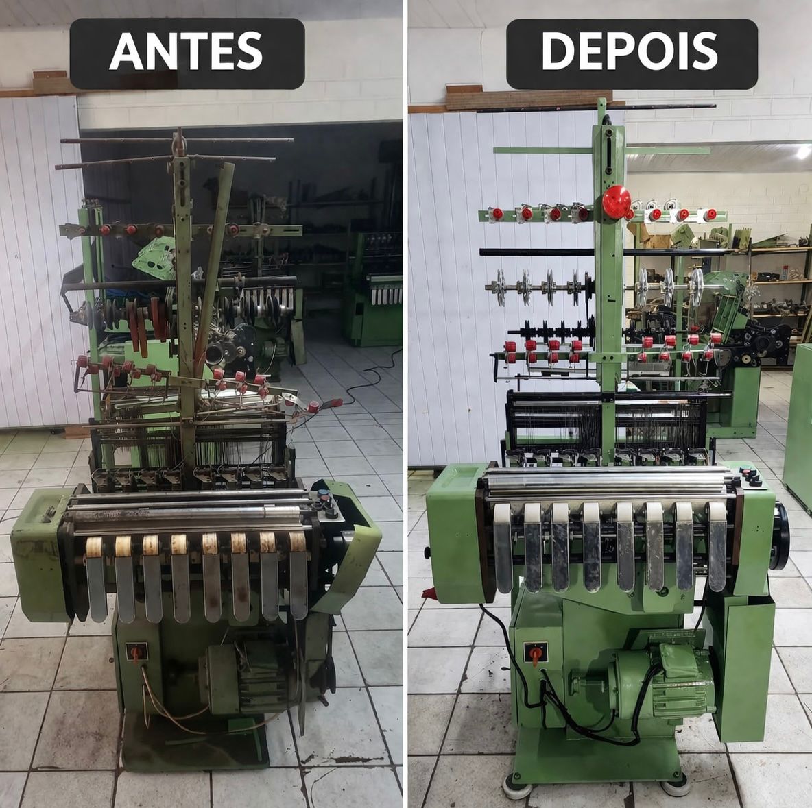 Manutenção e reformas  de máquinas têxteis
